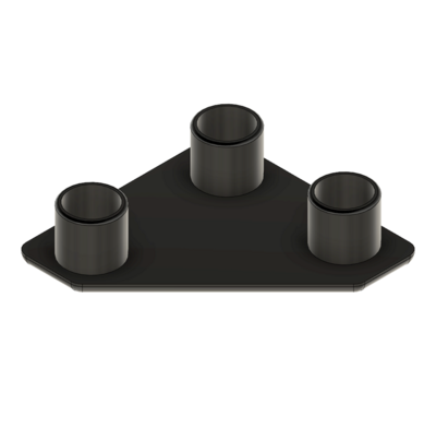 60-090-1 MODULAR SOLUTIONS POLYAMIDE PART<br>END CAP 45MM X 45MM MITER CORNER BLACK